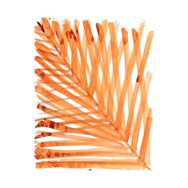 watercolor lines palm leaf 1 by mariacaballer