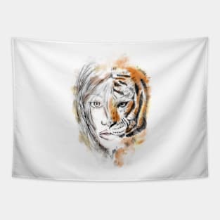 Lady Tiger Tapestry