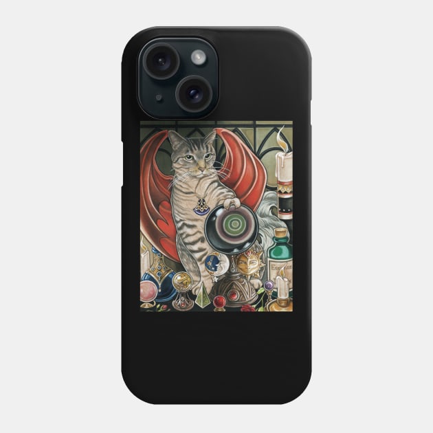 The Witch's Cat Phone Case by Nat Ewert Art