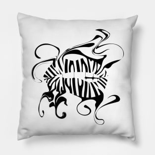 Black and white lips design. Pillow