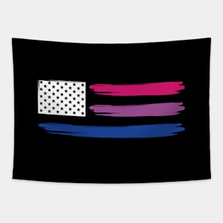 LGBTQ American Flag USA Progressive New Pride Bisexual Flag Tapestry