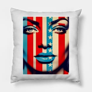 Unveiling the Essence of American Identity American Visage Pillow