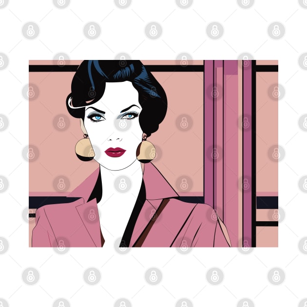 Allurita Art Deco Patrick Nagel 80s by di-age7