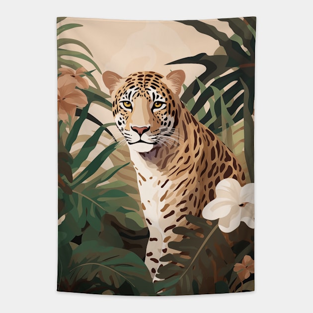 Leopard in the Jungle Tapestry by JunkyDotCom