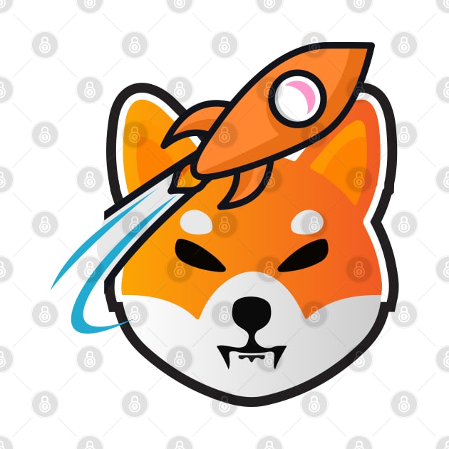 SHIB Rocket To The Moon - Shiba Inu Crypto by EverGreene