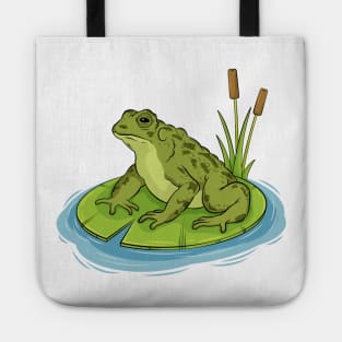 Toad chilling on a lilypad Tote