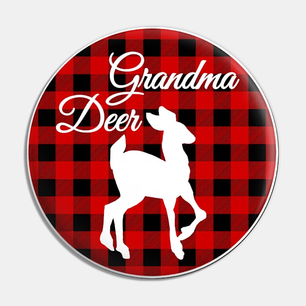 Buffalo Plaid Christmas Deer Pin by MIRO-07