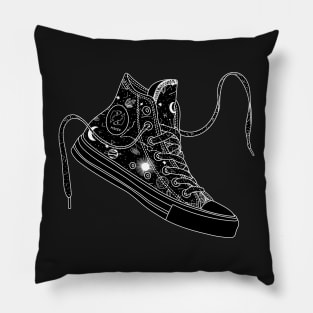 Picses high tops - Black &amp; White Pillow