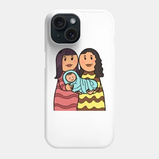 Happy Young Lesbian Family Phone Case