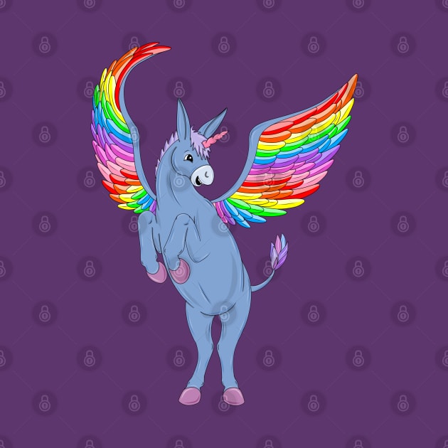 Unicorn donkey with wings by MelanieJeyakkumar