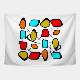 1950s inspired abstract design Tapestry