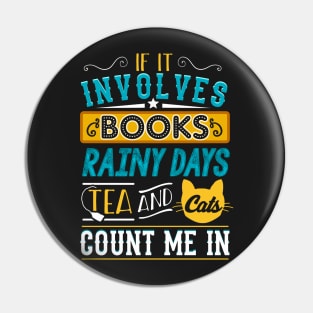 Books, Rainy Days, Cats and Tea! Pin