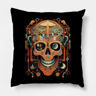 Halloween Day of the Dead Sinister Sugar Skull Pillow