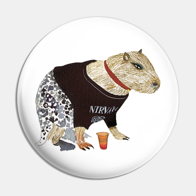 Capybara Nirvana fan Pin by argiropulo