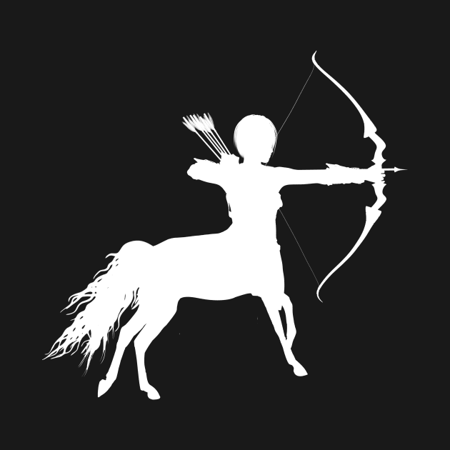 Sagittarius Mythical Creature Silhouette by Korry