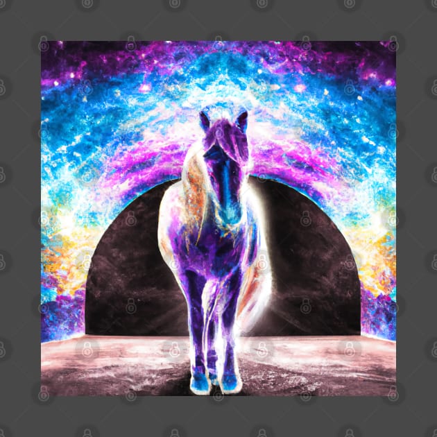 Neon horse by Visualityofai