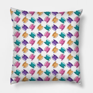 Tea Cups Pattern Pillow