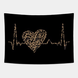 Cow Print Heartbeat Pattern Animal Cow Tapestry