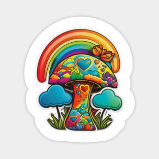 Groovy Psychedelic Mushrooms Magnet