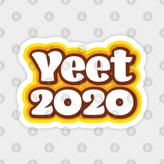 Yeet 2020 - Retro Yellow Magnet by Jitterfly