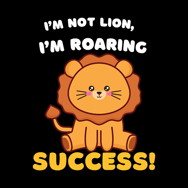 Kawaii Lion Animal Pun by zachlart