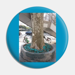 Blue City Tree Pin