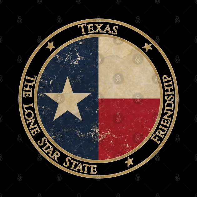 Vintage Texas USA United States of America American State Flag by DragonXX