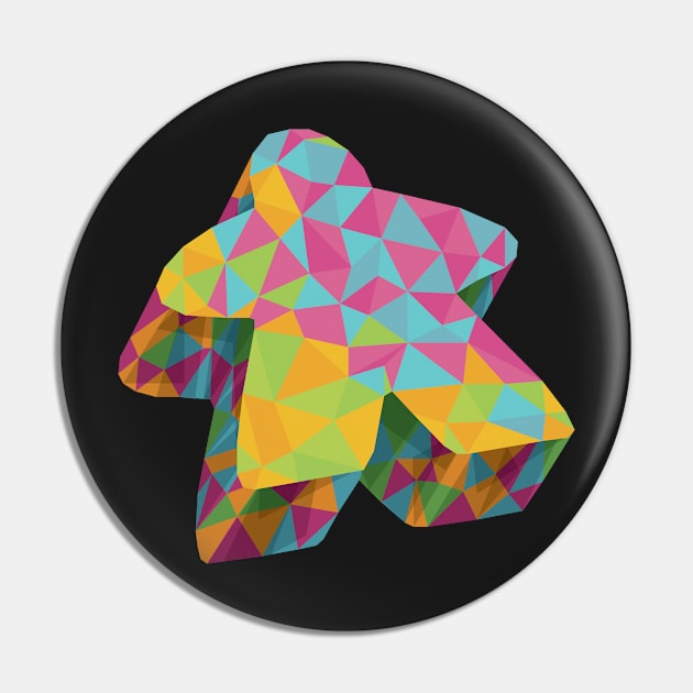 Summer Geo Meeple Pin by polliadesign