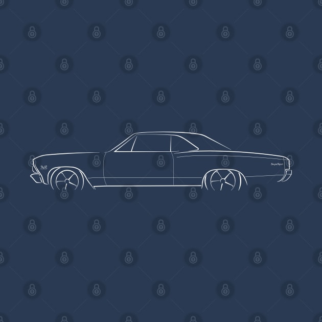 1966 Chevy Chevelle - profile stencil, white by mal_photography