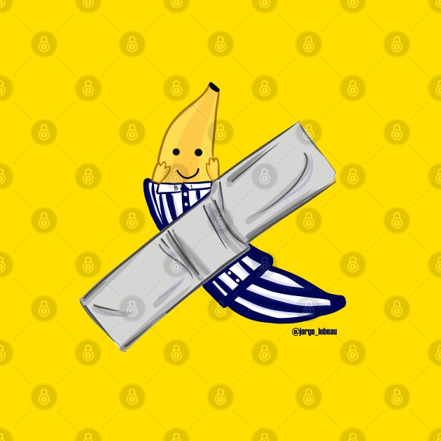 duct tape banana in pijama ecopop by jorge_lebeau