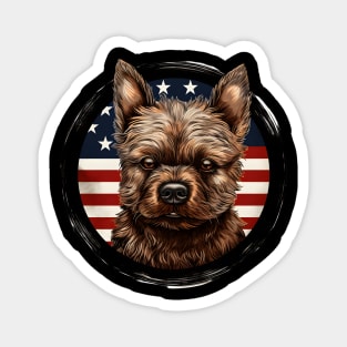 Patriotic Norwich Terrier Magnet