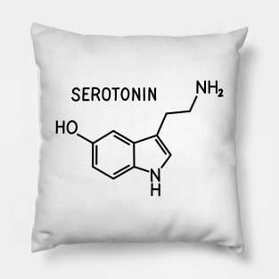 Serotonin molecule Pillow