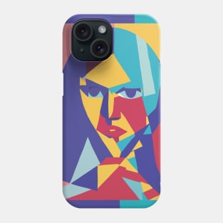 Halle - Cubism Portrait with Border Phone Case