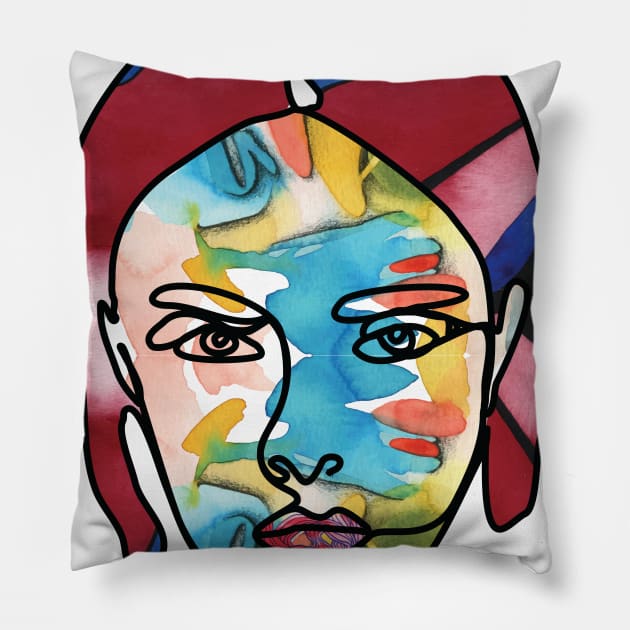 COLOURFUL FAÇADE Pillow by ForgottenFabric