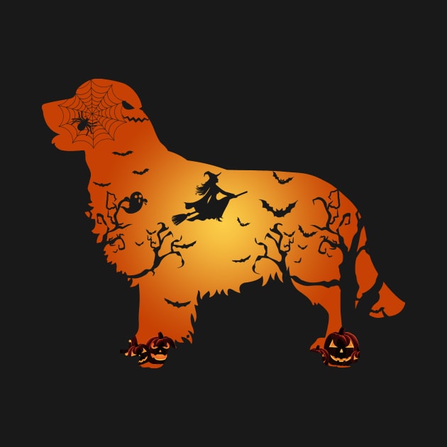 Golden Retriever Halloween Mens Womens by Elliottda