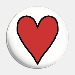 Red Heart Love for Valentines Day Graphic Pin