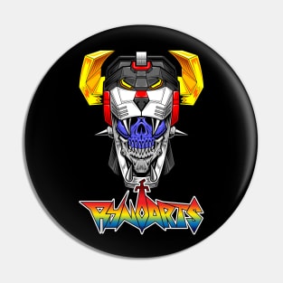 SkulliTron with RynoArts logo Pin