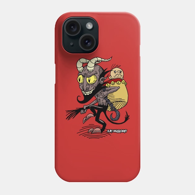 Krampusnacht Phone Case by AJH designs UK