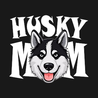 Husky Mom Cute Dog Mothers Day Womens T-Shirt