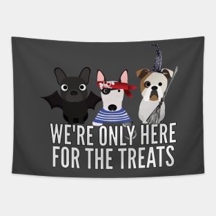 English Bull Terriers Halloween Trick or Treat Tapestry