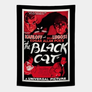 1934's The Black Cat Restored Movie Poster Tapestry