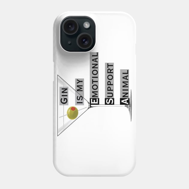 Emotional Support Animal-Gin Phone Case by YOPD Artist