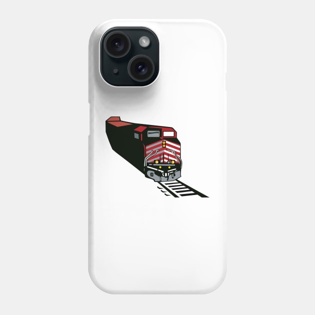 Diesel Locomotive Freight Train  Retro Phone Case by retrovectors