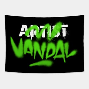 No Artist but Vandal Graffiti Tag Tapestry