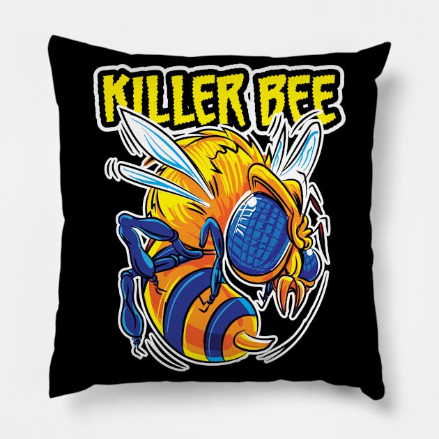 Killer Bee Pillow by eShirtLabs