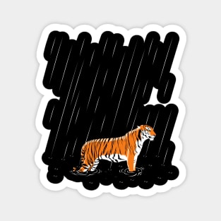 Tiger in the rain Magnet