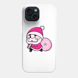 Cute pink Santa - vintage Santa Phone Case