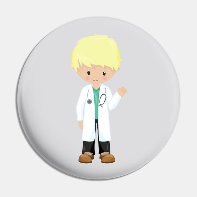 Doctor, Lab Coat, Medicine, Cute Boy, Blond Hair Pin by Jelena Dunčević