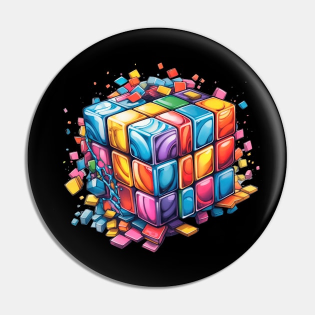 Rubik 90s retro Pin by nickymax915