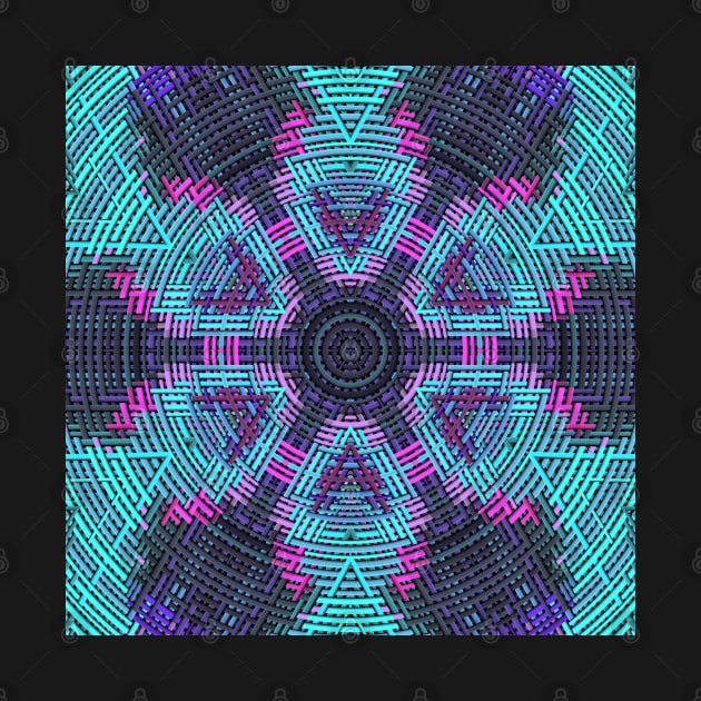 Weave Mandala Blue Pink and Purple by WormholeOrbital